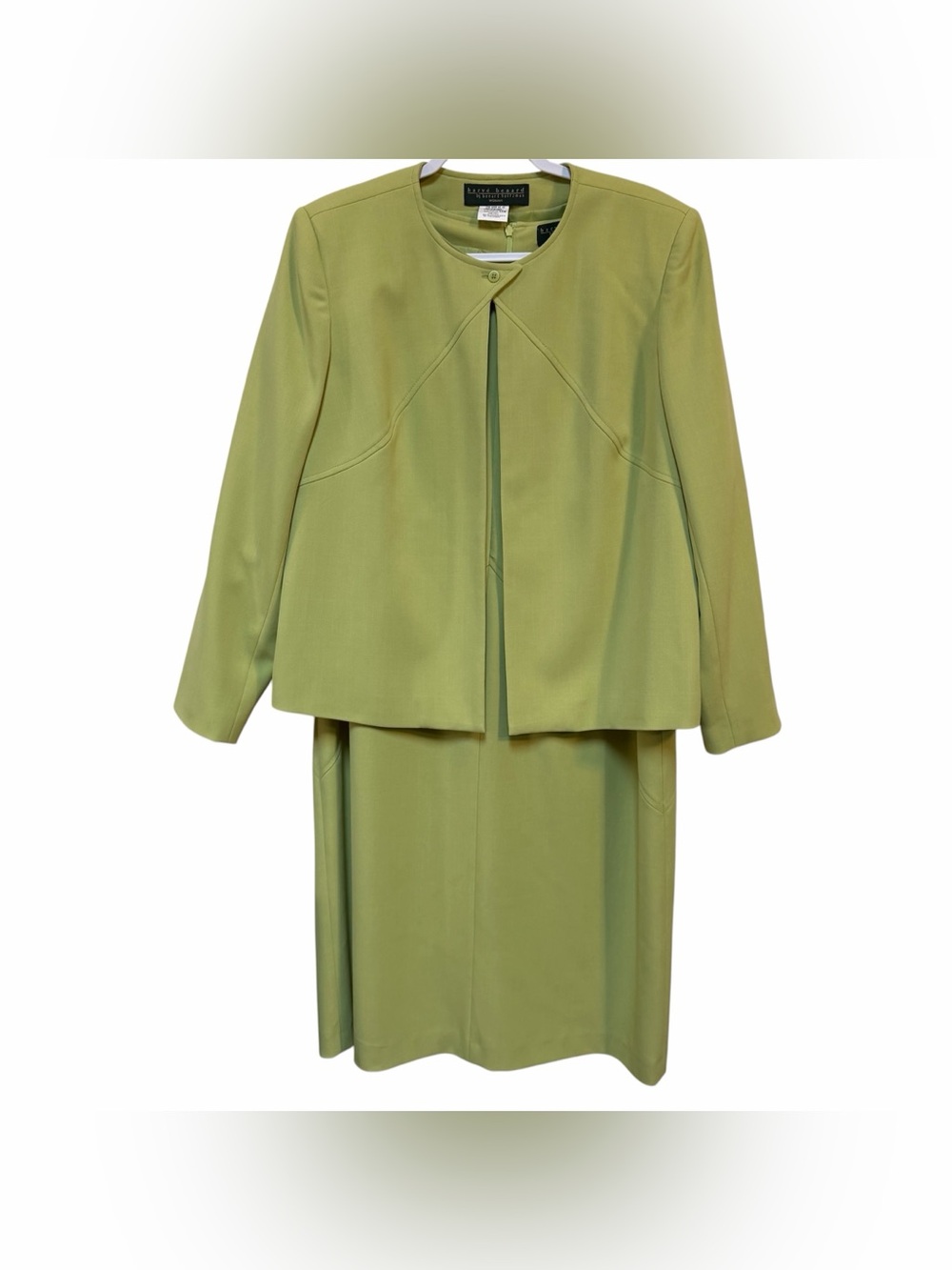 Harve Benard by Benard Holtzman Light Green Two-Piece Dress Suit 14W